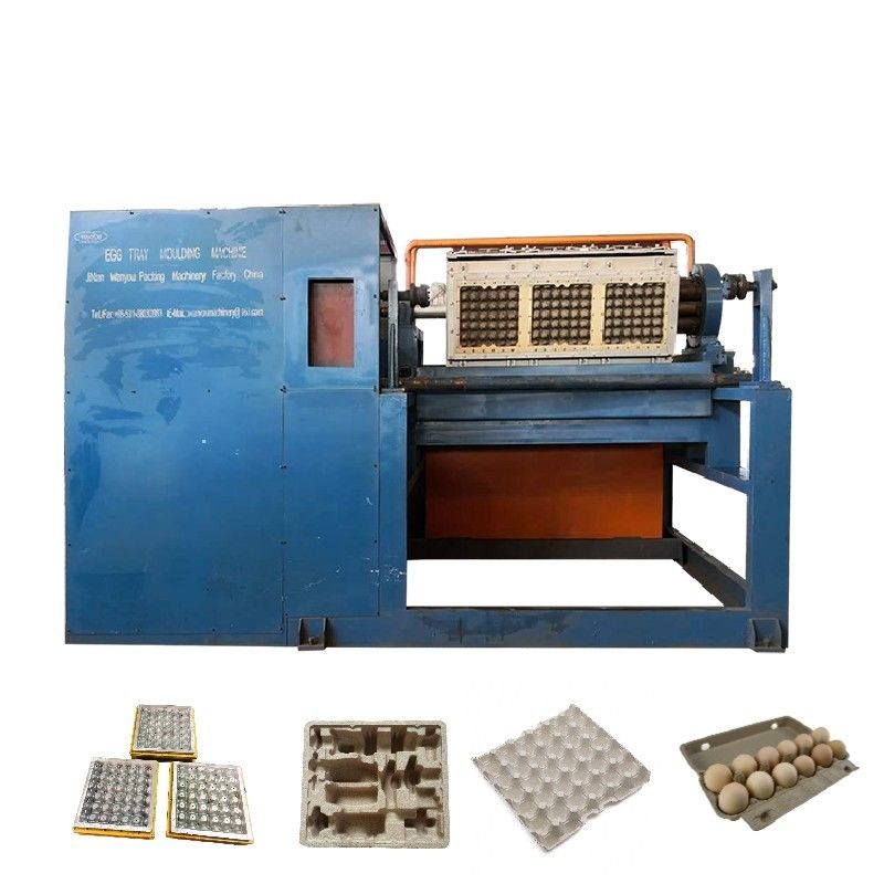 2000pcs/h 회전 자동 계란 트레이 생산 라인 재사용 종이 펄프를 사용하여 다양한 종류의 계란 상자와 트레이를 만듭니다. PLC 제어