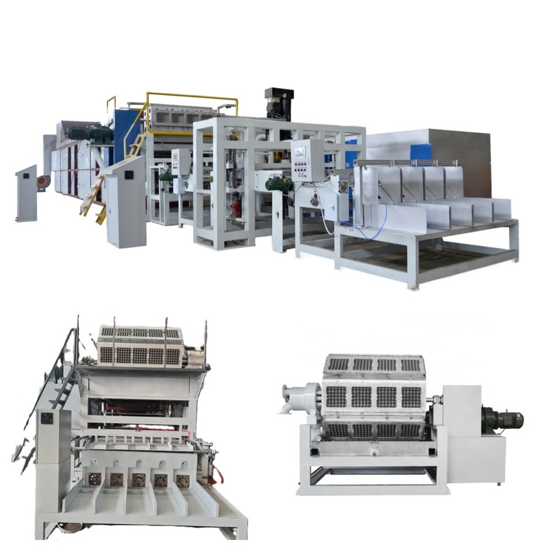 환경 친화적 폐기물 종이 계란 카튼 생산 라인 회전형 45KW-200kw 대용량 계란 트레이 기계 15 좌석 계란 카튼 제조 기계 4 * 4 곰팡이 유형