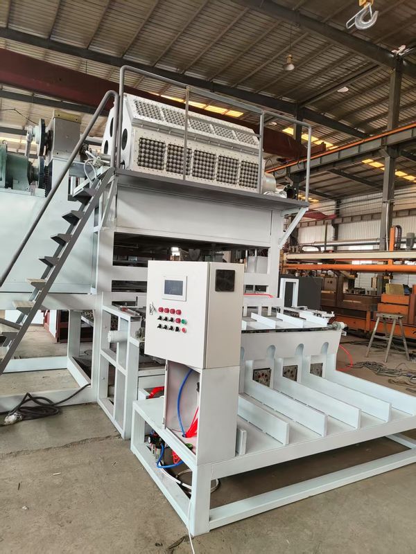 WANYOU 전문 완전 자동 펄프 성형 계란 트레이 기계 PLC 제어 열간 압착 380V 25-50KW 5000개/시간