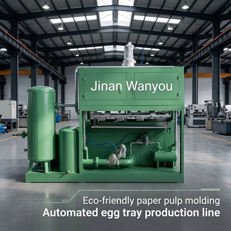 PLC Controlled Paper Egg Tray  Machine Egg Carton Production Line 1500 pcs/h Egg Trays Apple Trays from Recycled Waste Paper Material 45-65kw